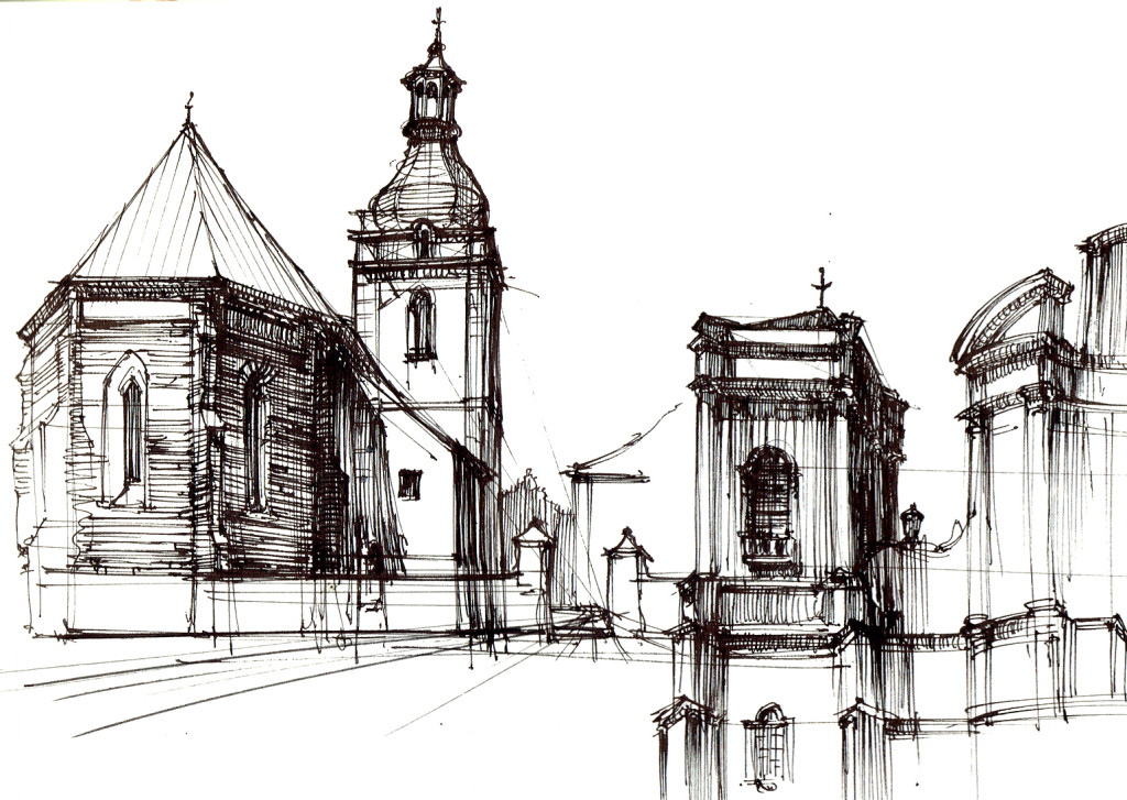 Architecture history sketch study